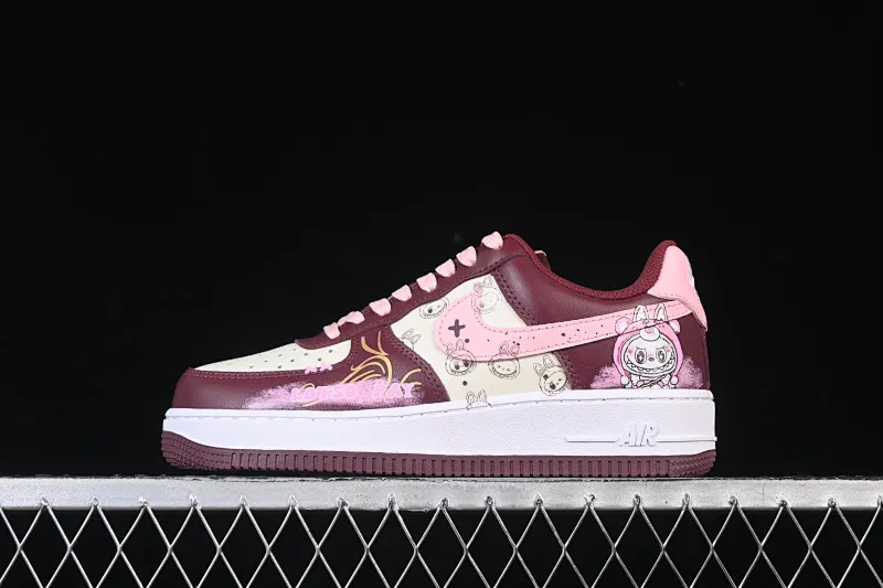 All categories Nk Air Force 1 Air Force series Nk Air Force 1 Low Air Force low-top Nike Air Force 1'07 Low "Berry Red" Hand-painted graffiti Berry red comics Air Force 1 low-top casual sports sneakers FD9925-611